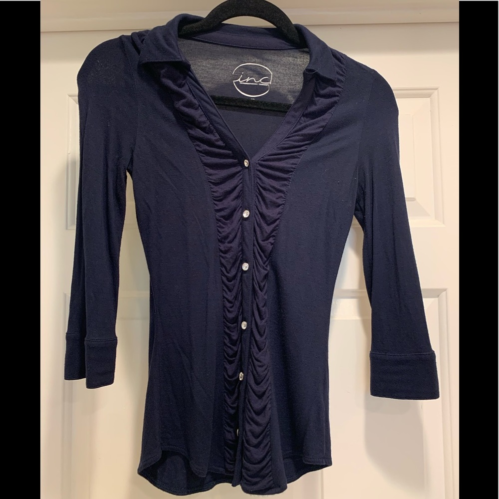 INC Macy’s Dark Blue Business Cardigan